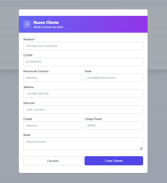 Gestión de clientes en FichApp Premium